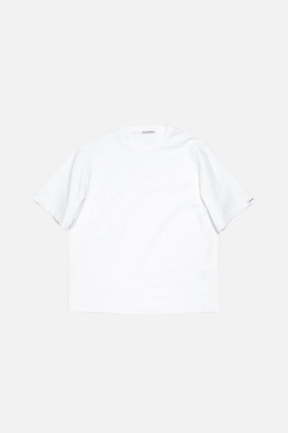Satin logo t-shirt - relaxed - Optic White