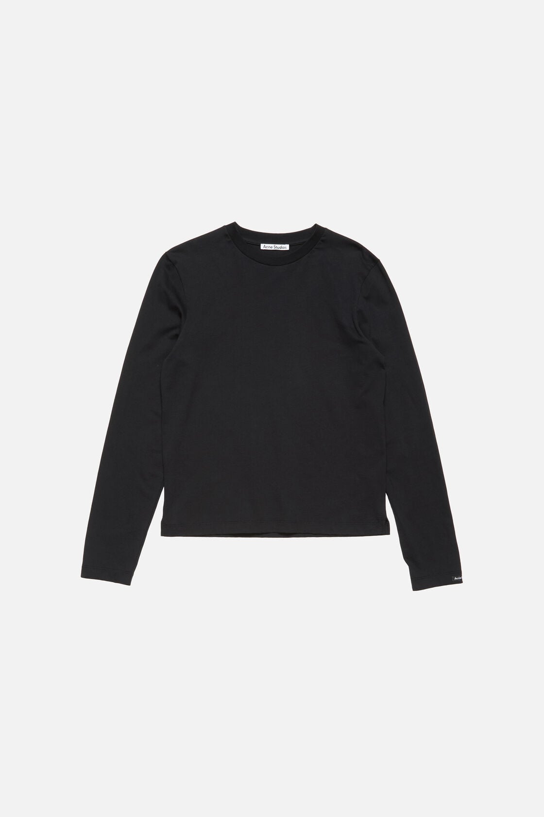 Satin label t-shirt - regular - Black