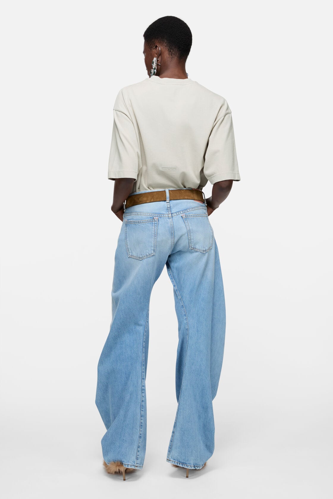 Rubber logo t-shirt - Light taupe