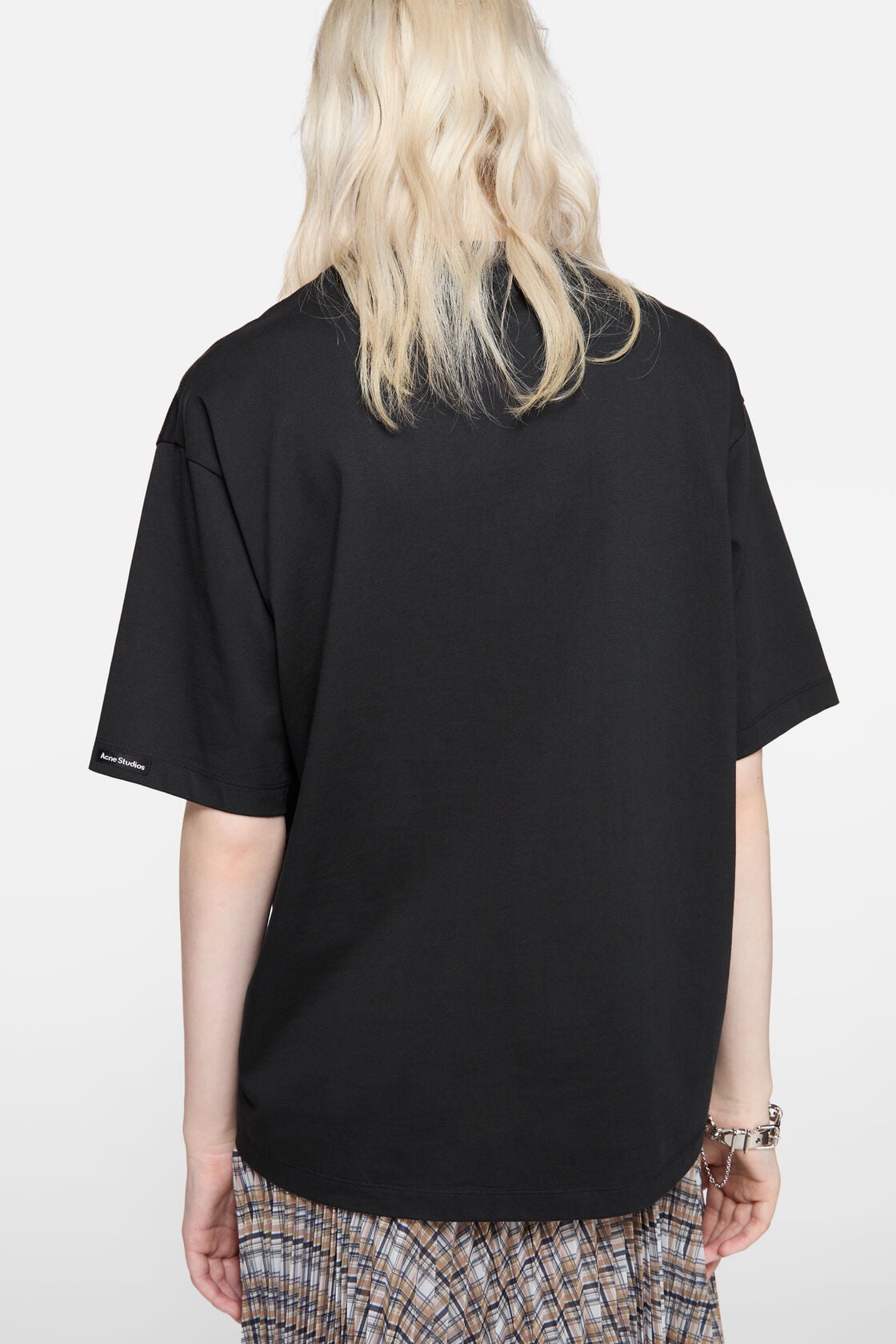 Satin logo t-shirt - relaxed - Black