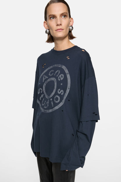 Layered logo t-shirt - Dark navy