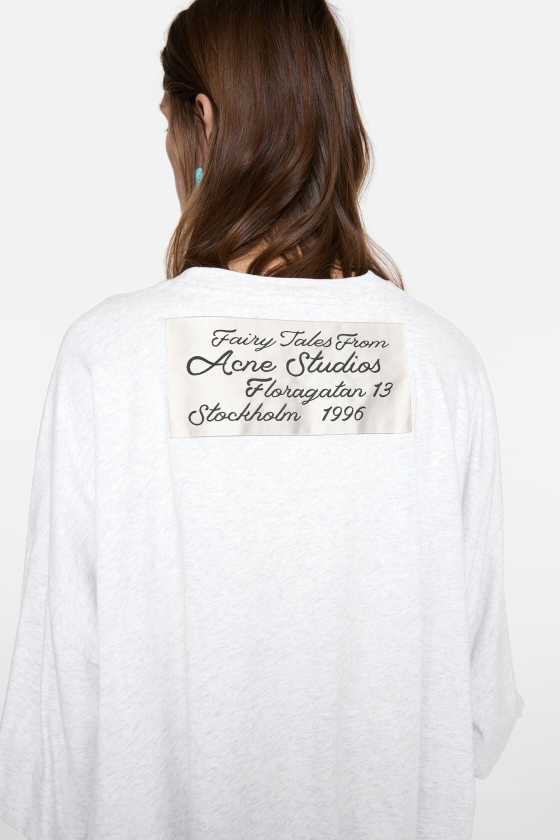 Gathered logo t-shirt - Grey Melange
