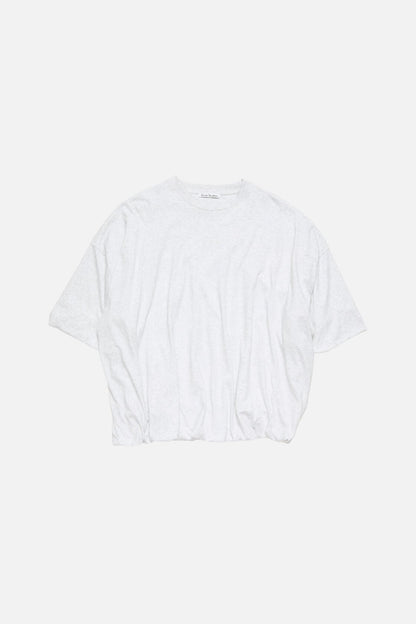 Gathered logo t-shirt - Grey Melange