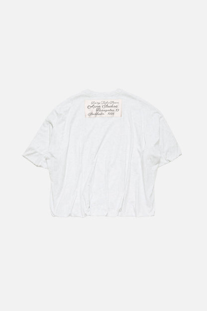 Gathered logo t-shirt - Grey Melange