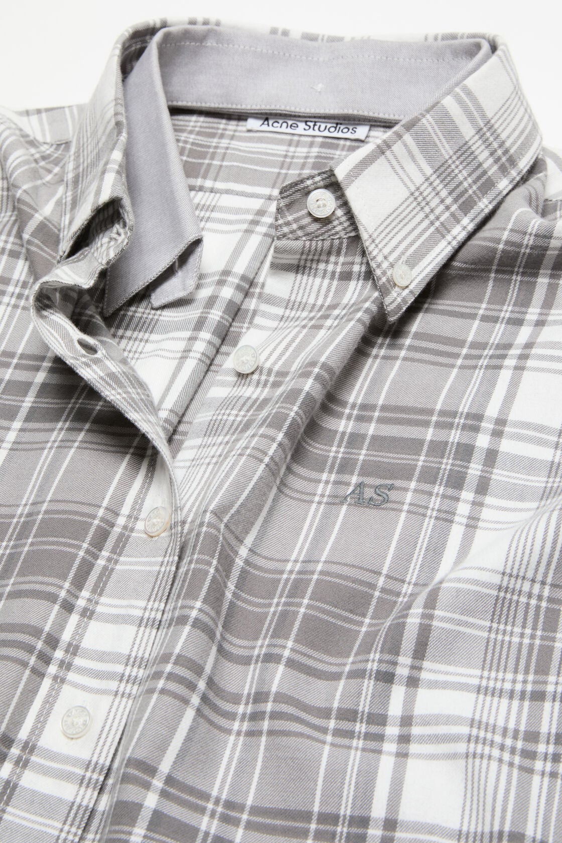 Layered flannel shirt - Black/white