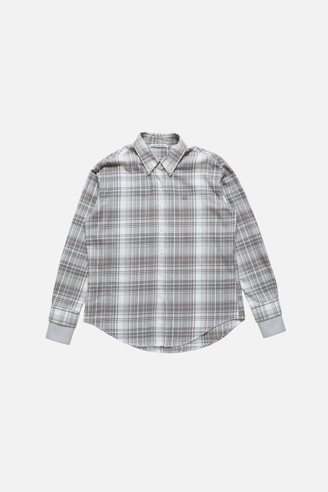 Layered flannel shirt - Black/white