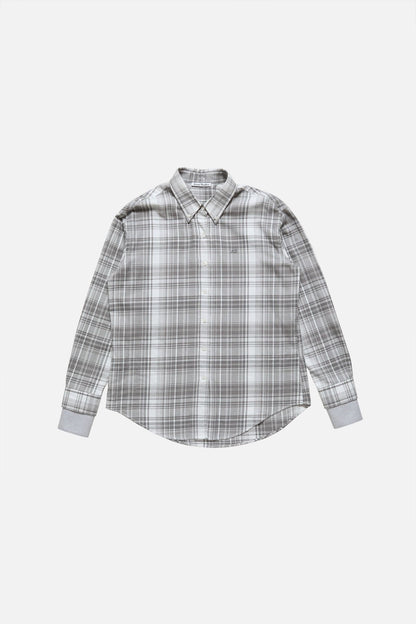 Layered flannel shirt - Black/white