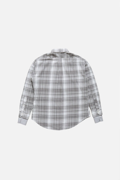 Layered flannel shirt - Black/white
