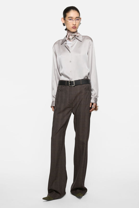 Silk blouse with logo - Light lavender