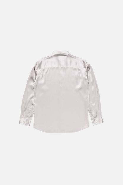 Silk blouse with logo - Light lavender