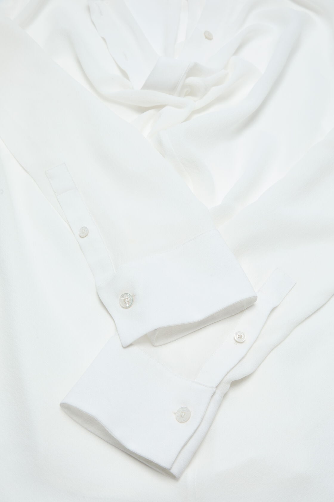Silk cowl‑neck blouse - White