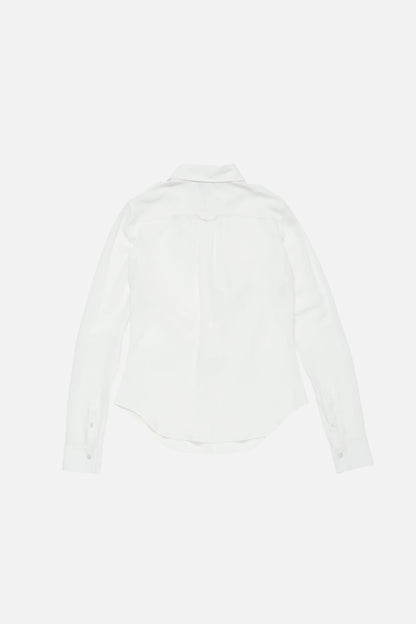 Silk cowl‑neck blouse - White