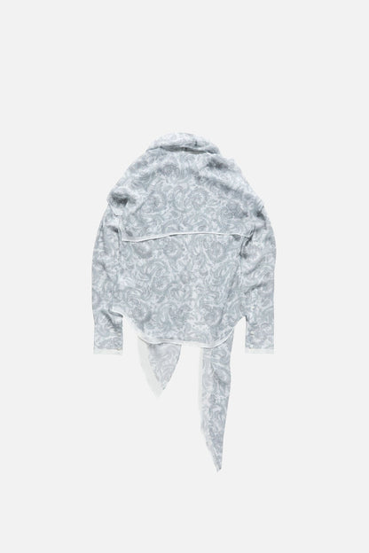 Silk paisley blouse - Light blue/beige