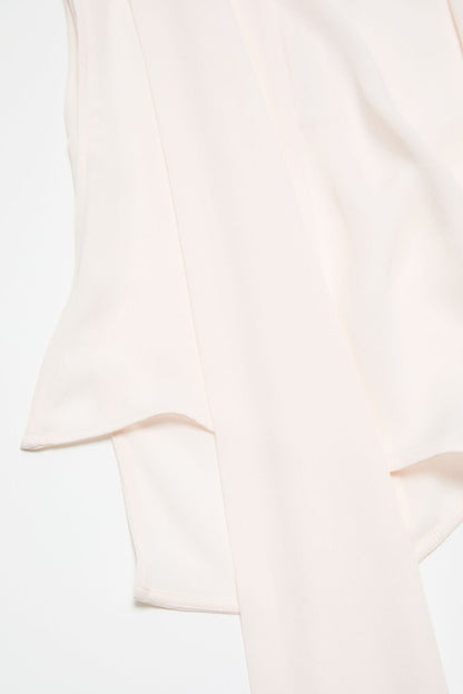 Silk sleeveless blouse - Marble White