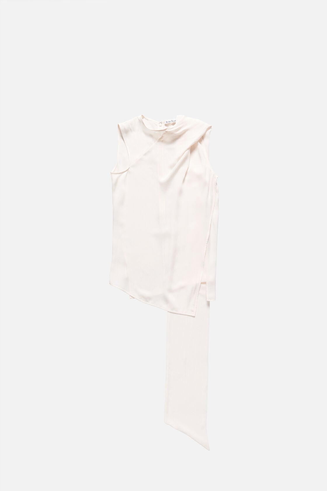 Silk sleeveless blouse - Marble White
