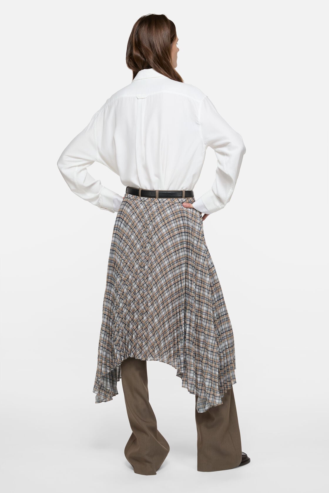Layered button-up - White/white