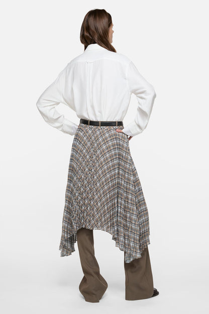 Layered button-up - White/white