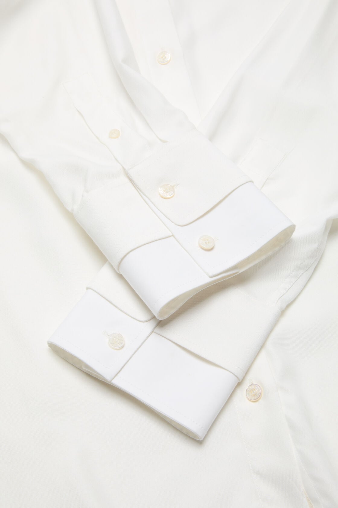 Layered button-up - White/white