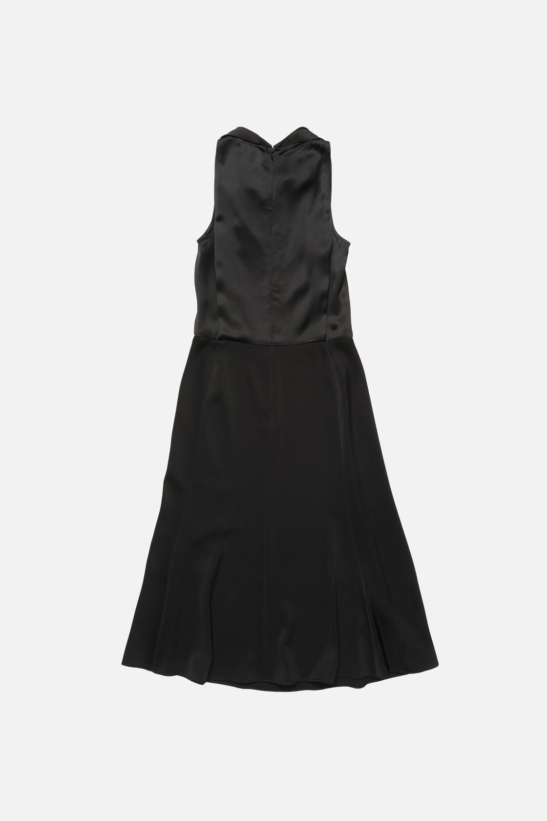 Satin midi dress - Black