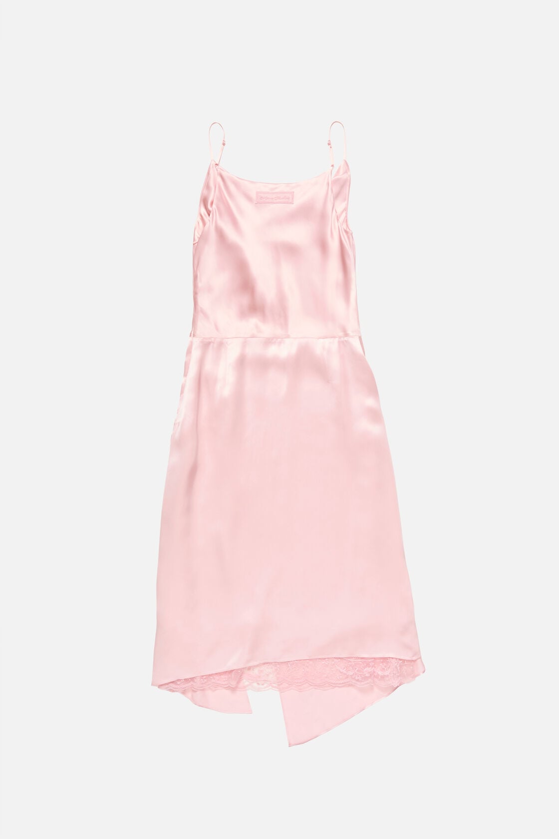 Shiny satin slip dress - Light pink