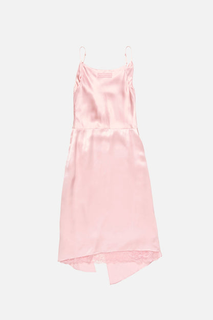 Shiny satin slip dress - Light pink