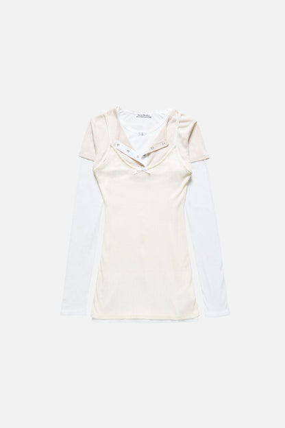 Layered mini dress - White/Off White