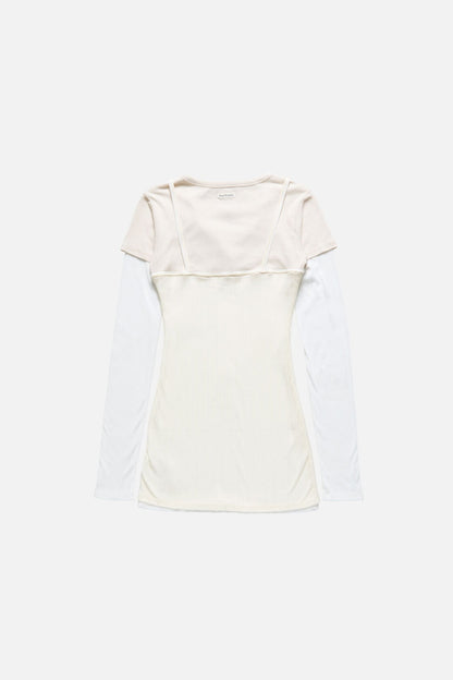 Layered mini dress - White/Off White