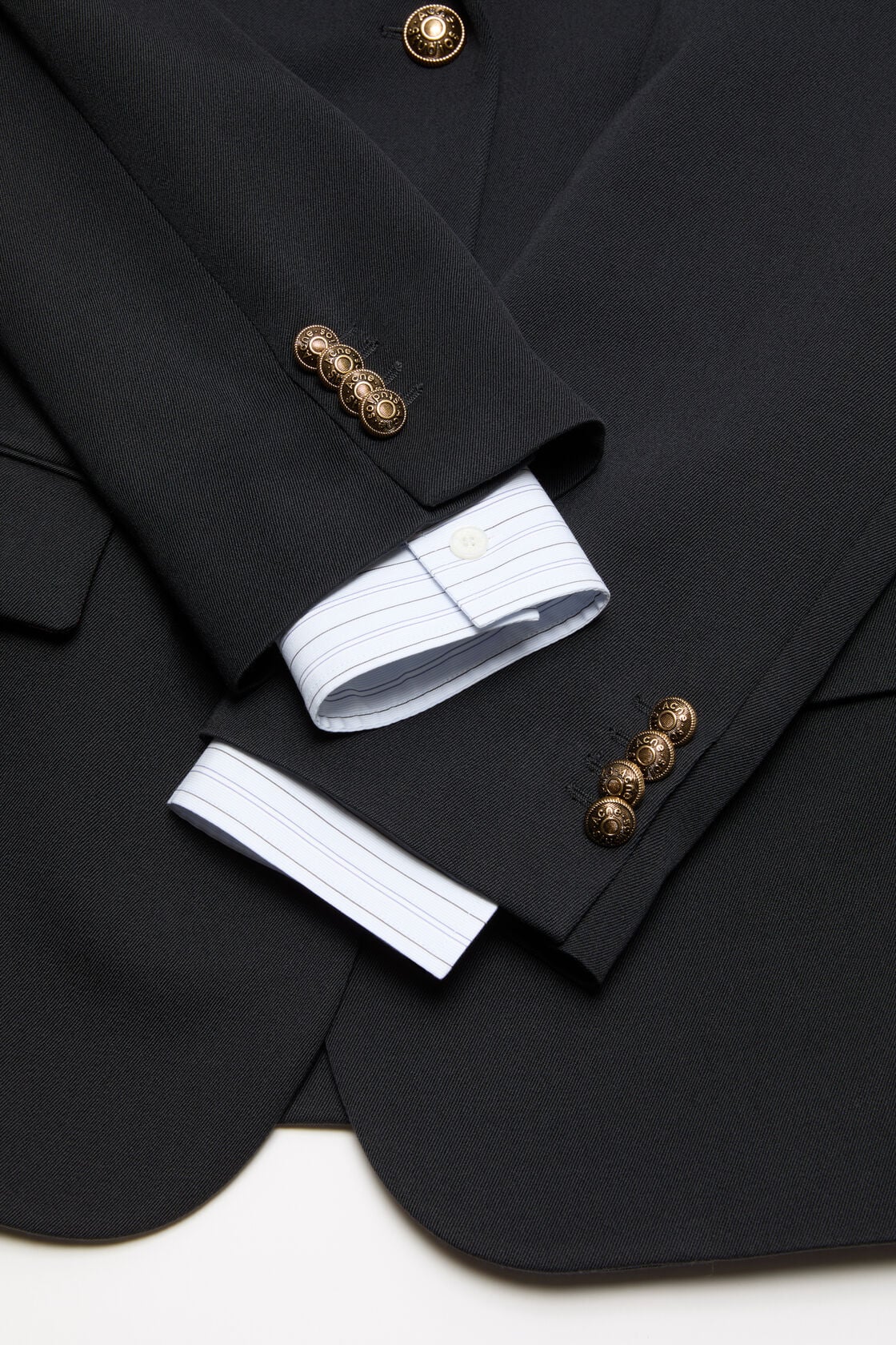 Layered wool suit jacket - Navy blue
