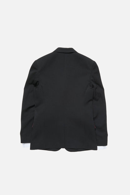 Layered wool suit jacket - Navy blue