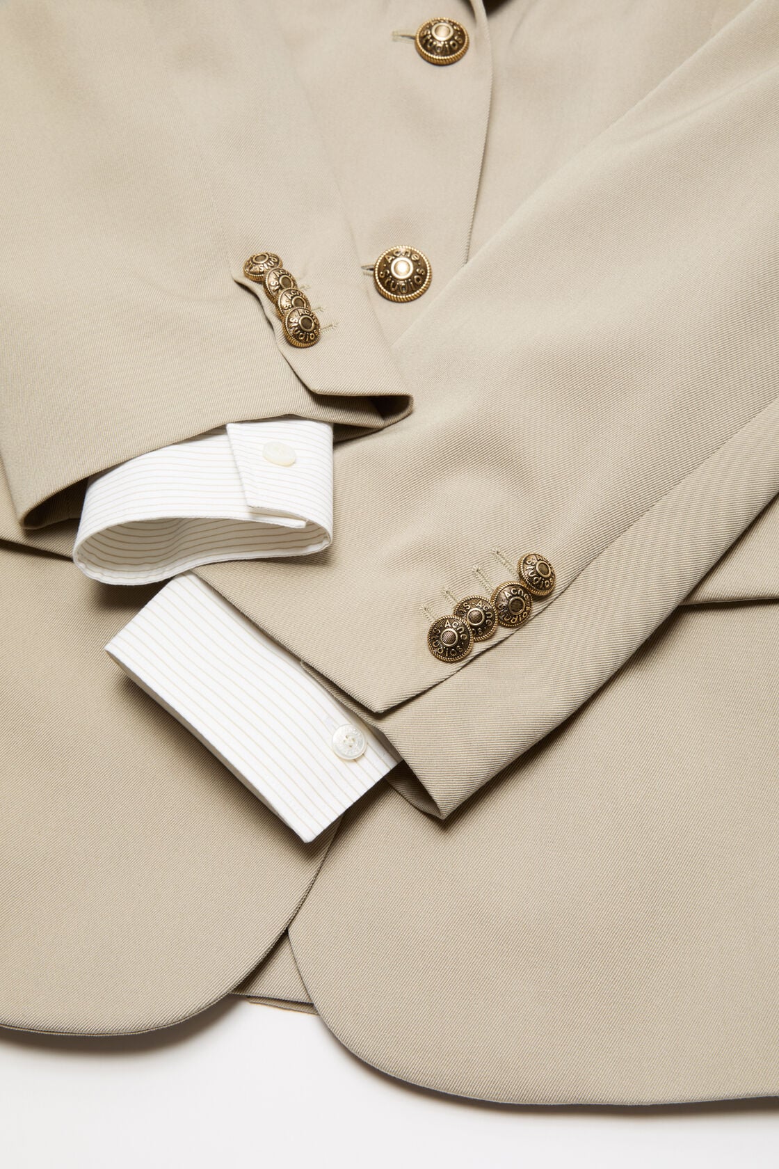Layered wool suit jacket - Beige
