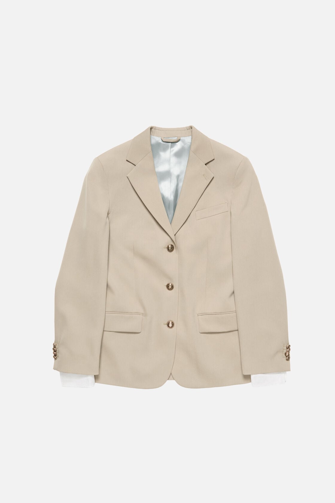 Layered wool suit jacket - Beige