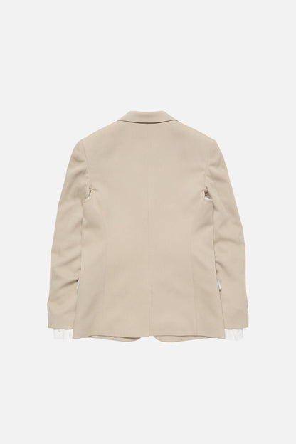 Layered wool suit jacket - Beige
