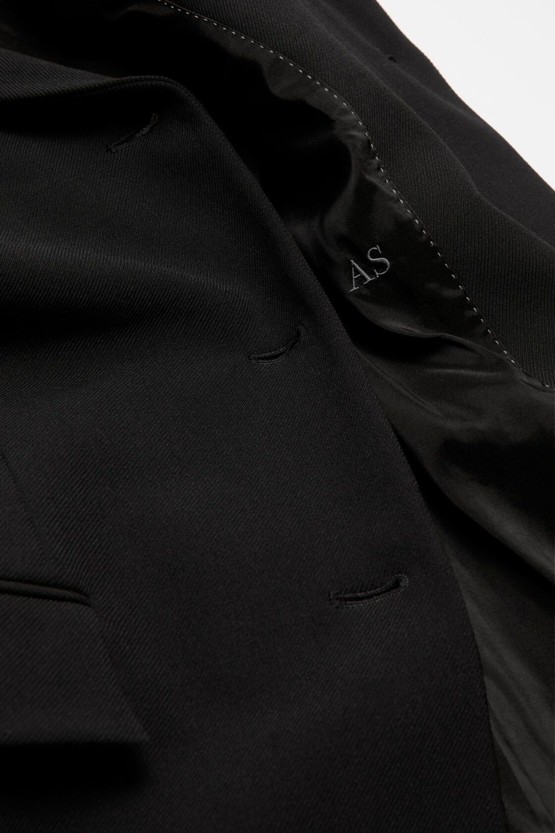 Fitted wool suit jacket - Black