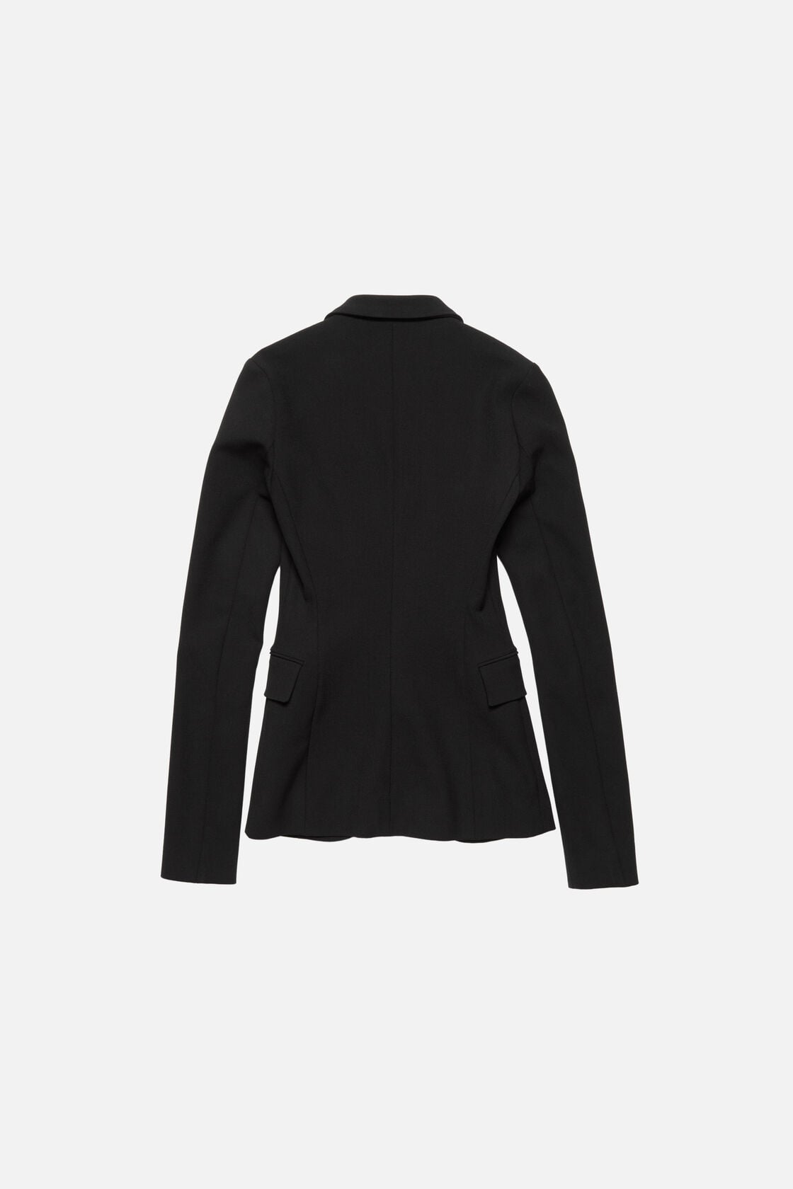 Fitted wool suit jacket - Black