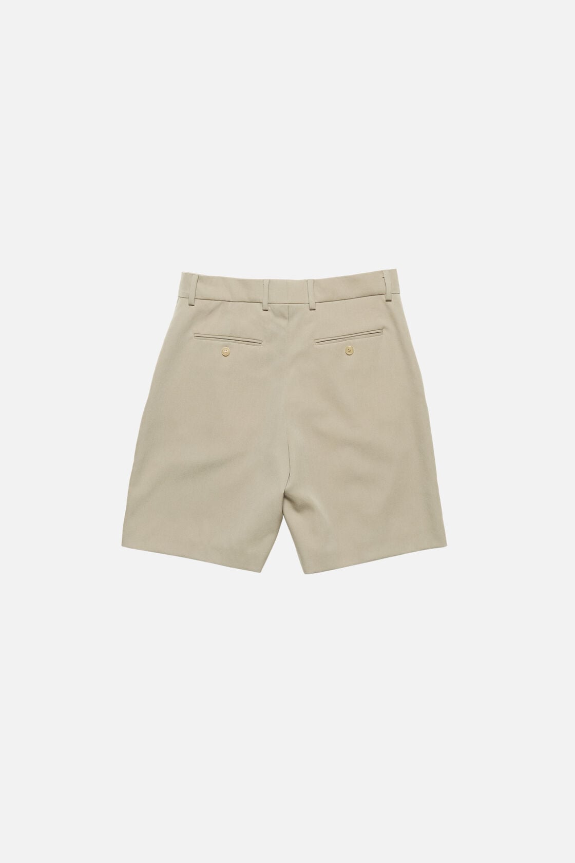 Tailored Wool Shorts - Beige