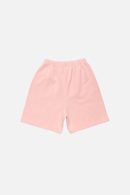 Fleece shorts with logo - Faded pink