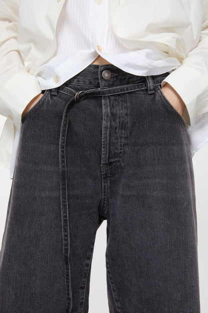 Loose fit denim shorts - Black
