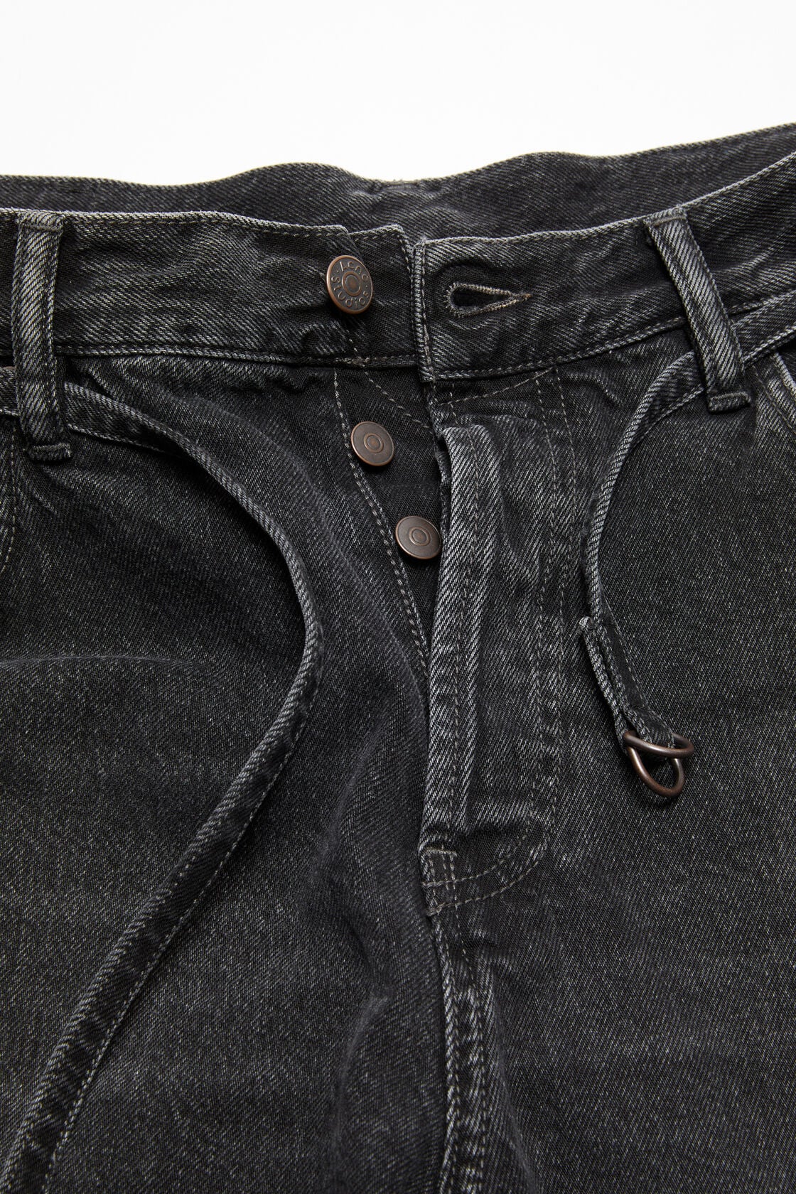 Loose fit denim shorts - Black