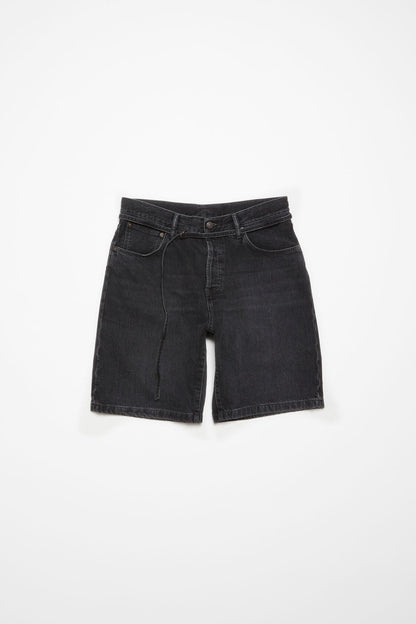 Loose fit denim shorts - Black
