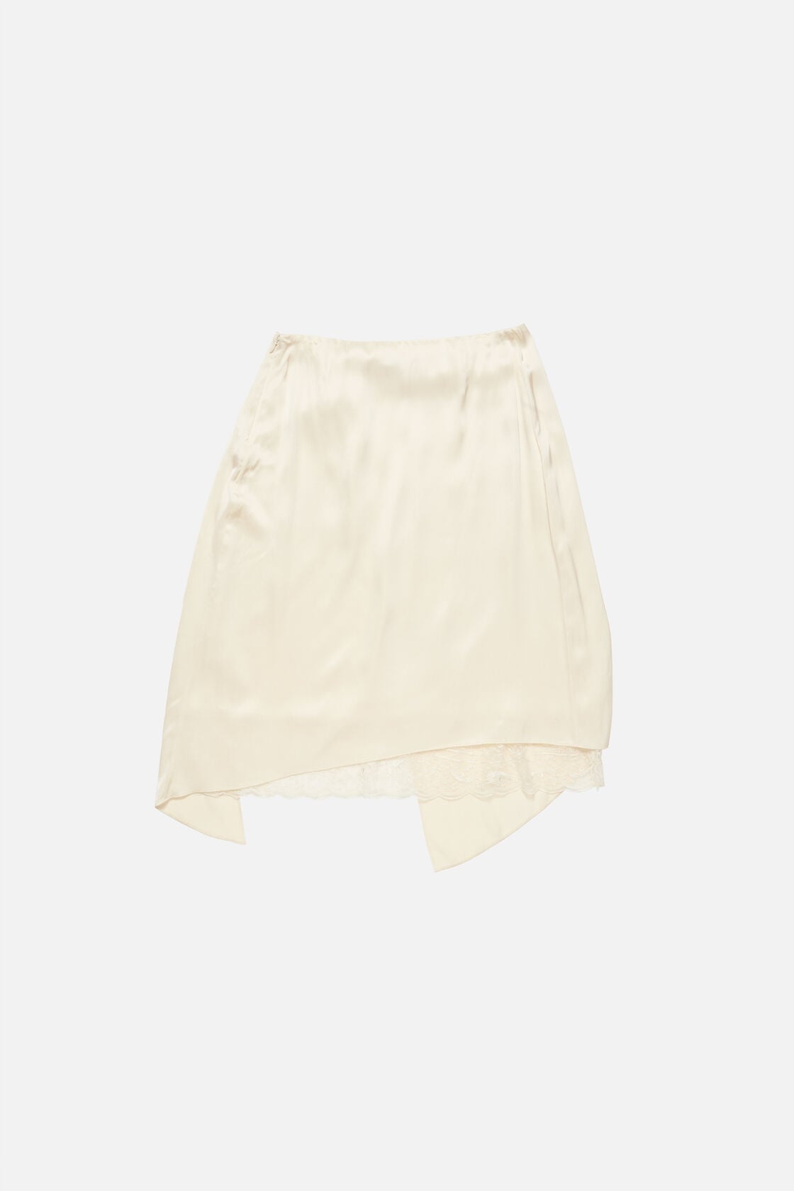 Layered satin skirt - Cream white