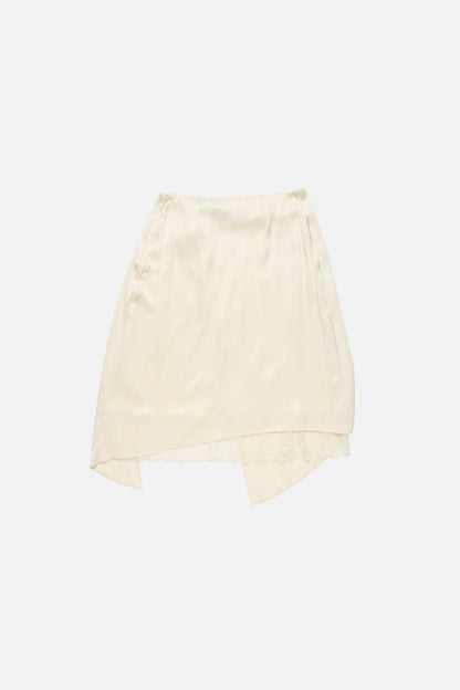 Layered satin skirt - Cream white