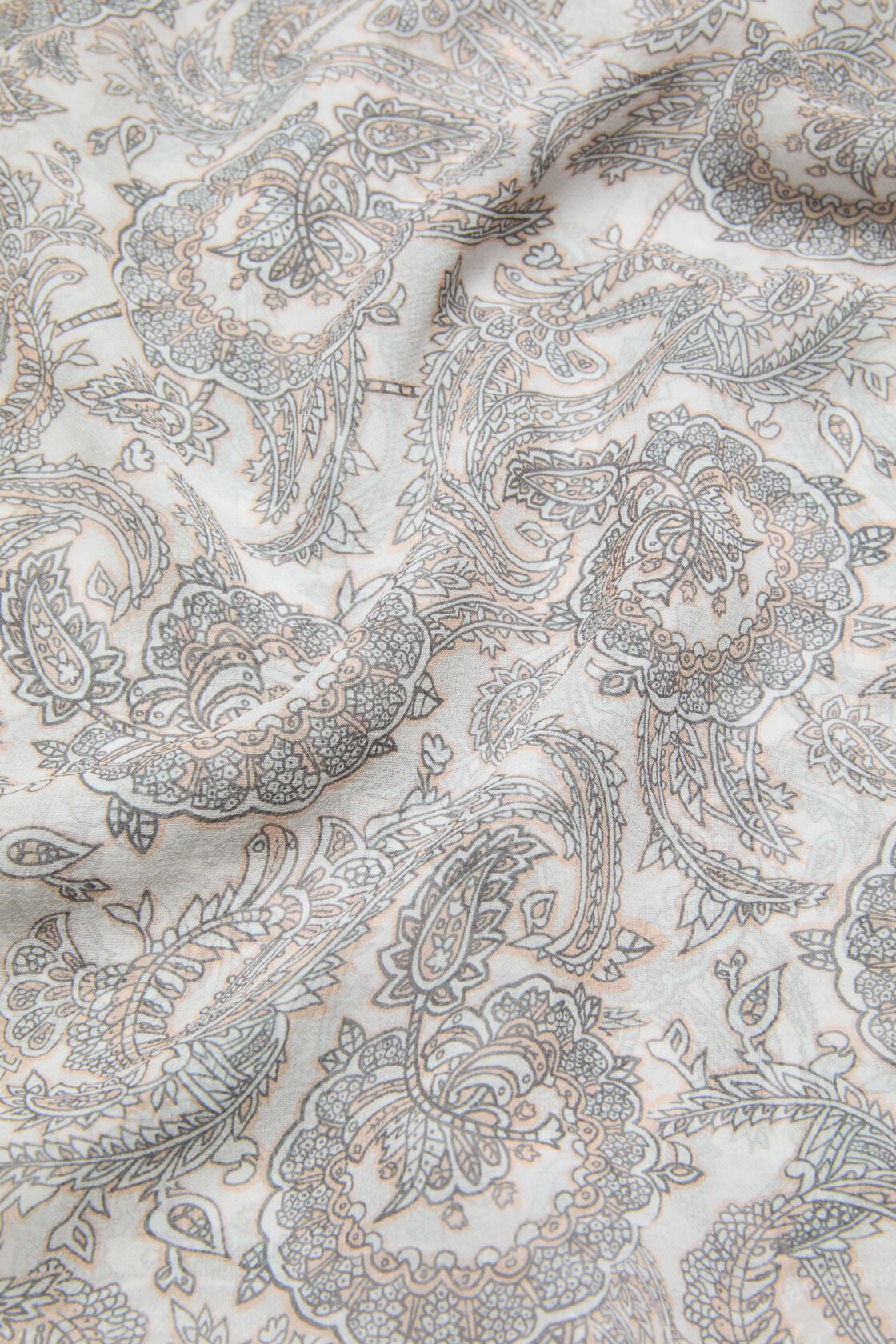 Silk paisley skirt - Light beige