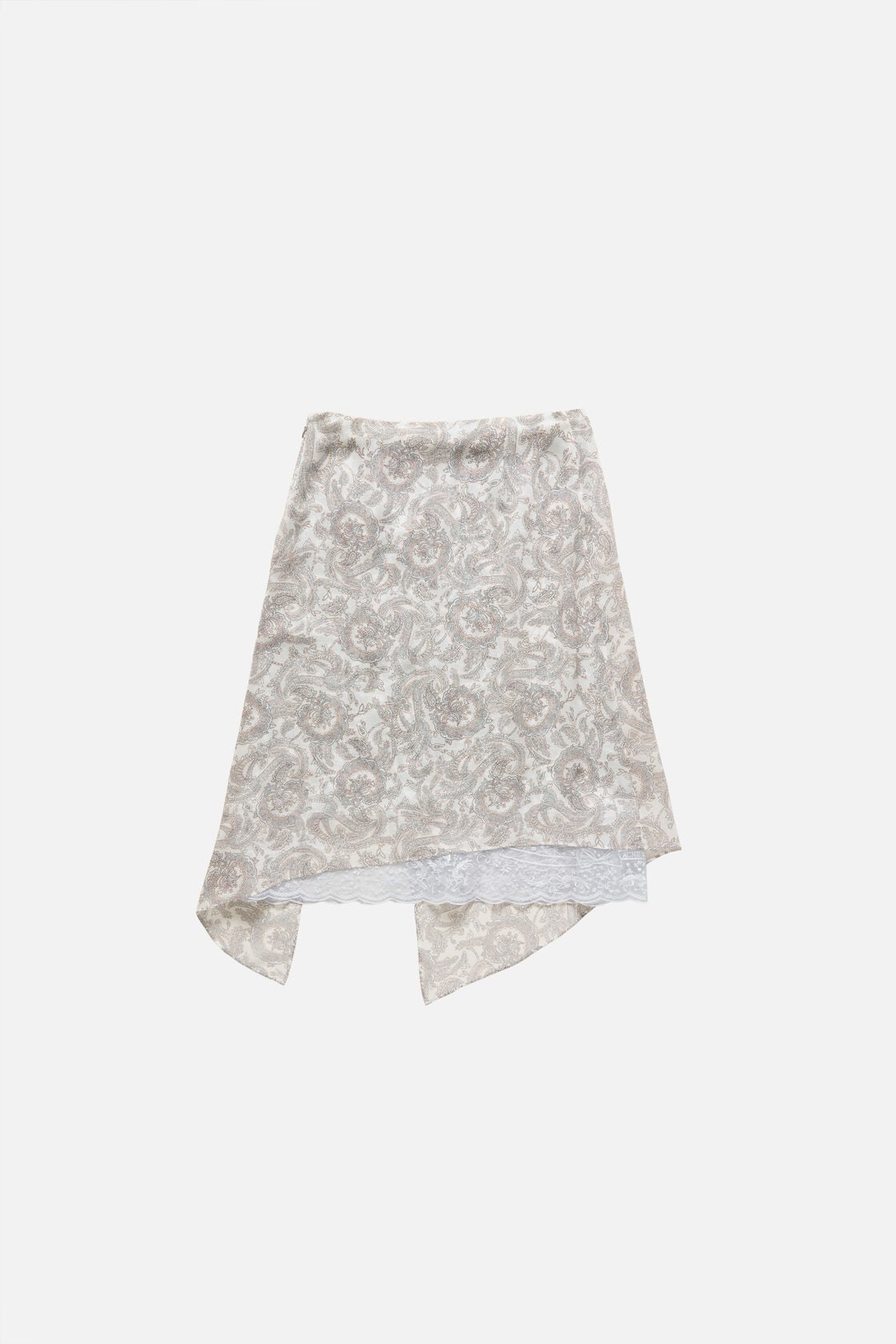 Silk paisley skirt - Light beige