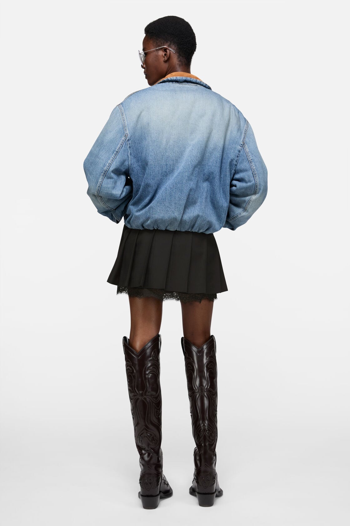 Mini pleated skirt - Black