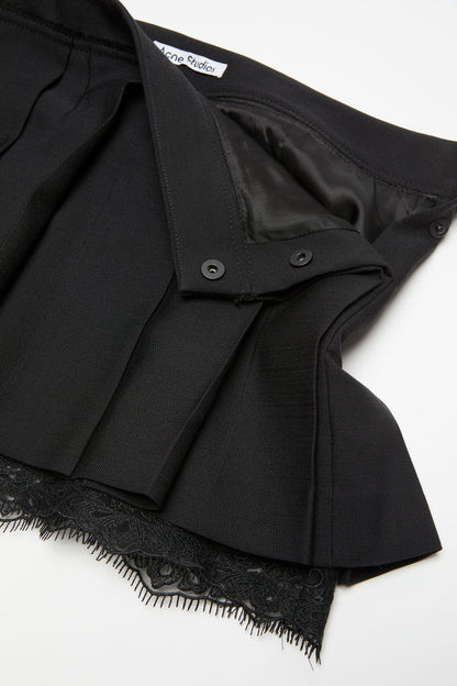 Mini pleated skirt - Black