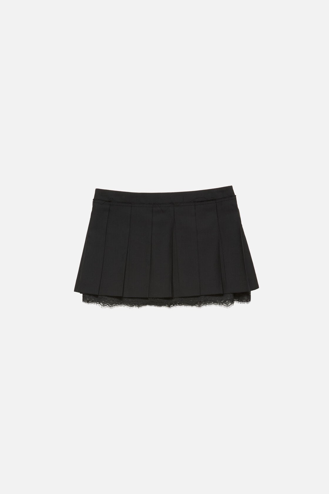 Mini pleated skirt - Black