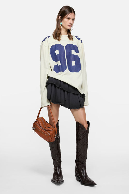Fleece mini skirt - Faded blue
