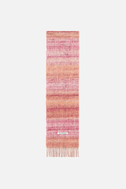Fringed mohair scarf - Pink/Fuchsia