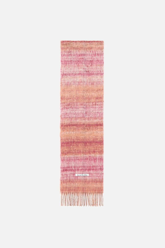 Fringed mohair scarf - Pink/Fuchsia