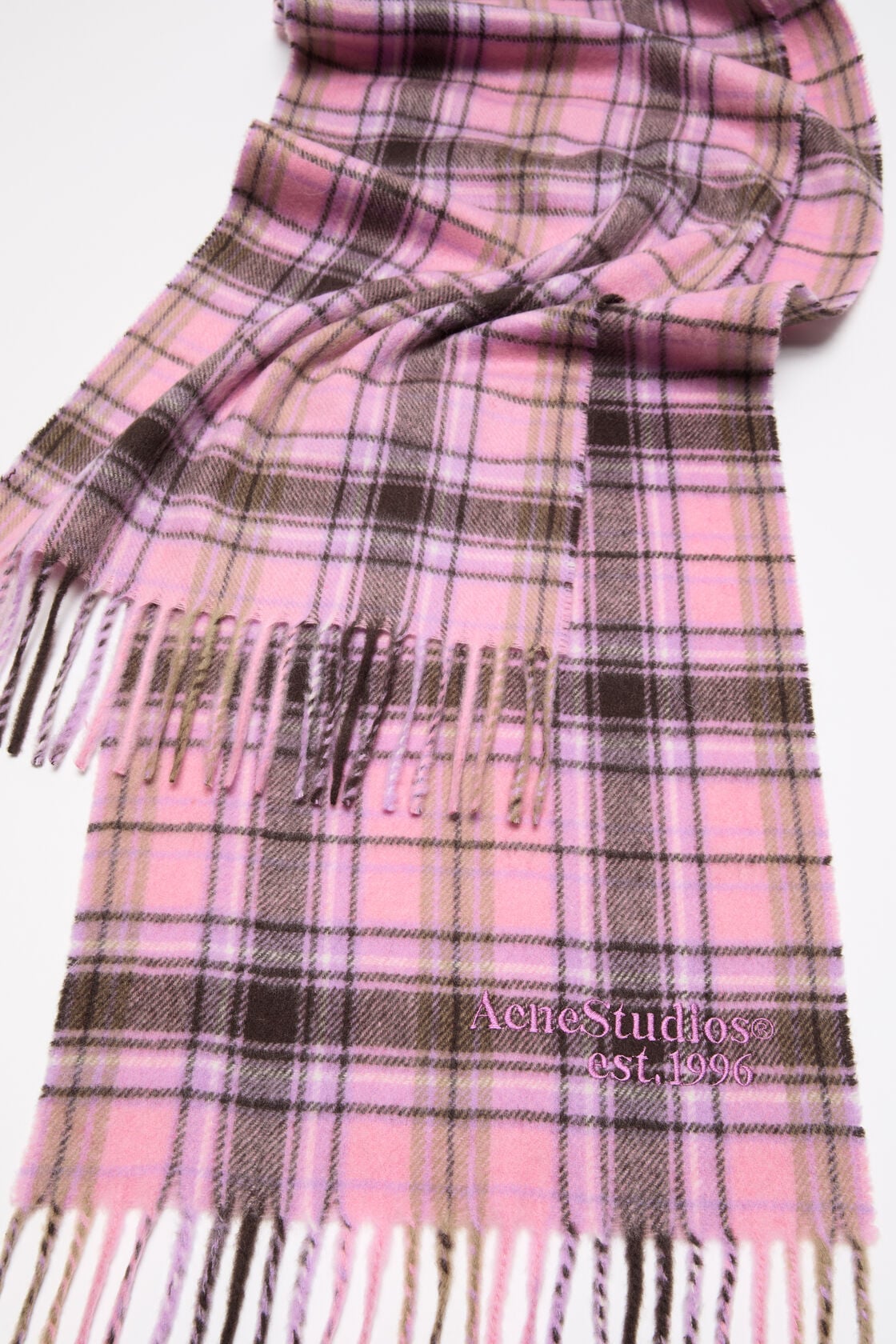 Cashmere scarf - Pink/black